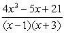 Given the functions    And , find (f + g) (x)  A)    B)    C)    D)   