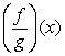 Given the functions f(x)  = 48x + 64 and g(x)  = 6x + 8, find     A)  288x<sup>2</sup> + 768x + 512 B)  1/8 C)  8 D)  54x + 72