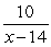 Given the equations f(x) =      and g(x) = 10x - 6, find the domain of   