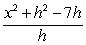 Given the function f(x)  = x<sup>2</sup> - 7x - 10, evaluate    . A)  2x + h - 7 B)    C)  2x + h + 7 D) 1