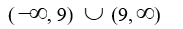 Given the function   , state the domain in interval notation. A)    B)    C)    D)   