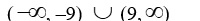 Given the function   , state the domain in interval notation. A)    B)    C)  [-9, 9] D)   