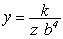 Write an equation that describes the variation. Use k as the constant of variation. Y varies inversely proportional to both z and b <sup>4</sup> A)    B)    C)  y = k z b <sup>4</sup> D)   