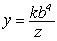 Write an equation that describes the variation. Use k as the constant of variation. Y varies inversely proportional to both z and b <sup>4</sup> A)    B)    C)  y = k z b <sup>4</sup> D)   
