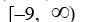 Solve and express solution set in interval notation. 5 - 5(x + 8)  < 10 A)    B)    C)    D)   
