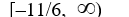 Solve and express the solution set in interval notation. -7 < 4 + 6x < 5 A)    B)  -11/6, 1/6] C)  (-11/6, 1/6)  D)   