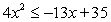 Solve the polynomial inequality and express the solution set in interval notation.   A)    B)    C)    D)   