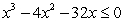 Solve the polynomial inequality and express the solution set in interval notation.   