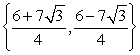 Solve using the quadratic formula.   A)    B)    C)    D)   