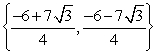 Solve using the quadratic formula.   A)    B)    C)    D)   