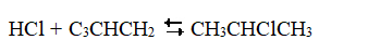 <strong>Exhibit 18-3 The following question(s) pertain to the reaction of propene (C3CHCH2) with hydrochloric acid.   A proposed mechanism for this chemical reaction is   Refer to Exhibit 18-3. What would be the predicted rate law if the second step were the slow step? </strong> A)   B) k<sub>2</sub>[H<sub>2</sub>Cl<sub>2</sub>][CH<sub>3</sub>CHClCH<sub>3</sub><sup>*</sup>] C) k<sub>2</sub>[HCl][CH<sub>3</sub>CHCH<sub>2</sub>] D) none of the above <div style=padding-top: 35px> 