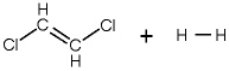 In the hydrogenation reaction of ethene a hydrogen is added to each carbon in the double bond. If trans-dichloroethene is reacted with H<sub>2</sub> how many isomers of dichloroethane are formed?   A)  1 B)  2 C)  3 D)  4 E)  5