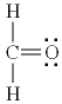 Which of the following is the best Lewis diagram for formaldehyde, CH<sub>2</sub>O? A)    B)    C)    D)    E)   