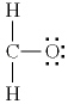 Which of the following is the best Lewis diagram for formaldehyde, CH<sub>2</sub>O? A)    B)    C)    D)    E)   