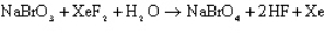 Sodium perbromate can be synthesized via the following reaction that gives off Xenon gas.   A reaction is started with 200.0g of NaBrO<sub>3</sub>, 250.0g of XeF<sub>2</sub> and 100.0g of water. Assuming that the reaction goes to completion, and that all of the formed xenon gas is allowed to escape into the atmosphere, what will be the minimum mass of products and reactants remaining in the reaction vessel? A)  173.4 g  B)  193.9 g C)  376.0 g D)  356.1 g E)  None of the above