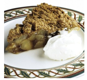    The pie pictured has a short-dough crust on top.