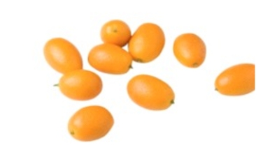 Identify the fruit.   A)  red grapefruit B)  kumquats C)  guava D)  kiwi