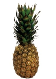 Identify the fruit.   A)  papaya B)  passion fruit C)  pineapple D)  quinces