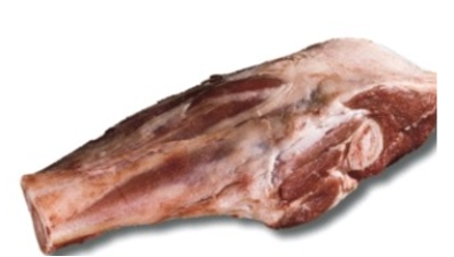 Identify the fabricated cuts of lamb. Choose the correct name for this fabricated cut of meat.   A)  lamb loin roast B)  lamb, square-cut shoulder, whole C)  lamb, boneless shoulder, rolled and tied D)  lamb foreshank E)  lamb, whole leg