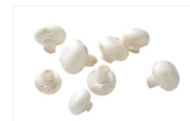 Identify the vegetable shown in the picture.   A)  White mushrooms B)  Kohlrabi C)  Radishes D)  Jicama