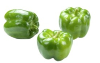 Identify the vegetable shown in the picture.   A)  Green peppers B)  Radishes C)  Daikon D)  Onions