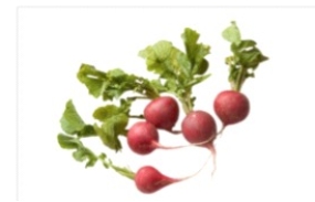Identify the vegetable shown in the picture.   A)  Tomatillos B)  Kohlrabi C)  Radishes D)  Red pepper