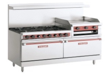 Identify the piece of equipment shown in each picture. -  A)  Open-burner gas range with griddle B)  Flattop range C)  Ring-top range D)  Portable induction cooktop