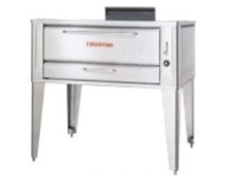 Identify the piece of equipment shown in each picture. -  A)  Combination steamer oven B)  Convection oven C)  Smoke oven D)  Stack or deck oven