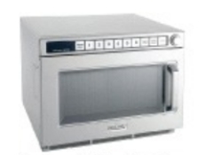 Identify the piece of equipment shown in each picture. -  A)  Combination steamer oven B)  Stack or deck oven C)  Convection oven D)  Microwave oven