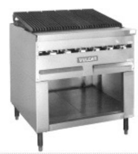 Identify the piece of equipment shown in each picture. -  A)  Deep fryer B)  Heavy-duty broiler C)  Gas grill D)  Salamander