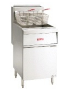 Identify the piece of equipment shown in each picture. -  A)  Deep fryer B)  Heavy-duty broiler C)  Salamander D)  Gas grill