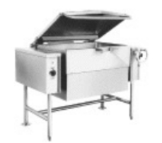 Identify the piece of equipment shown in each picture. -  A)  Tilting skillet B)  Small tilt (trunnion)  kettle C)  Large floor-model steam kettle D)  Pressure steamer E)  Convection steamer