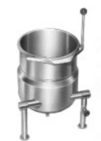 Identify the piece of equipment shown in each picture. -  A)  Tilting skillet B)  Small tilt (trunnion)  kettle C)  Convection steamer D)  Large floor-model steam kettle E)  Pressure steamer