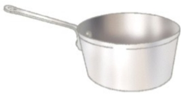 Identify the piece of equipment shown in each picture. -  A)  Saucepan B)  Slope-sided sauté pan C)  Saucepot D)  Straight-sided sauté pan
