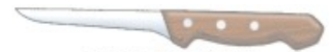 Identify the piece of equipment shown in each picture. -  A)  Paring knife B)  French knife C)  Utility knife D)  Boning knife