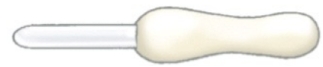 Identify the piece of equipment shown in each picture. -  A)  Boning knife B)  Oyster knife C)  Paring knife D)  Clam knife