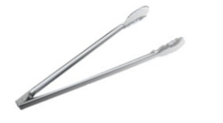 Identify the piece of equipment shown in each picture. -  A)  Bench scraper B)  Zester C)  Tongs D)  Microplane