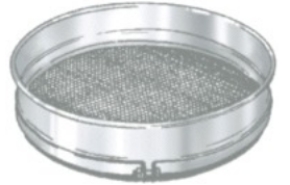 Identify the piece of equipment shown in each picture. -  A)  Chinois B)  Strainer C)  China cap D)  Sieve