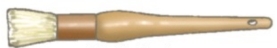 Identify the piece of equipment shown in each picture. -  A)  Zester B)  Pastry bag C)  Pastry brush D)  Mandoline