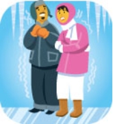 Write a complete sentence in Spanish to describe the weather in each picture. 1.   2.   3.   4.   5.  <div style=padding-top: 35px> 