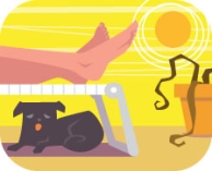 Write a complete sentence in Spanish to describe the weather illustrated in each picture. 1. 2. 3. 4. 5.