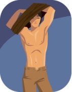 Qu \'{e} hace Marco y qu \'{e} hace Ud.? Complete the sentences by telling what Marco is doing in each drawing. Then tell whether or not you do the same thing. 1. 2. 3. 4. -Marco ___________________ a las 7 de la ma \~{n} ana. Yo __________________________________________________________.