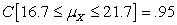 If the study were repeated many times, 95% of the intervals constructed in the same way would include .