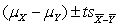 <strong>The rule for constructing a confidence interval of the difference between two means is</strong> A) B) C) D)