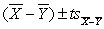 <strong>The rule for constructing a confidence interval of the difference between two means is</strong> A) B) C) D)