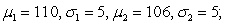 Given the following information about the two populations, compute d,  (a)      (b)      (c)  