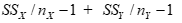 The variance estimate made by pooling data from two samples is calculated by A)    B)    C)    D)   