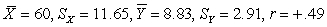 (a) (b) (c)7.3, 8.9, 10.1 (answers obtained from regression equation as rounded in (b)) (d) regression equation based on far too few cases; it could well be considerably in error due to chance sampling variation.