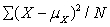 The standard deviation of a population is A)    B)    C)    D)   