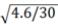 A prison has 140 prisoners. The mean number of prior convictions for this population is 4.6. If we drew a random sample of size 30, what would we calculate as the mean of the sampling distribution? A)    B)    C)    D)  4.6